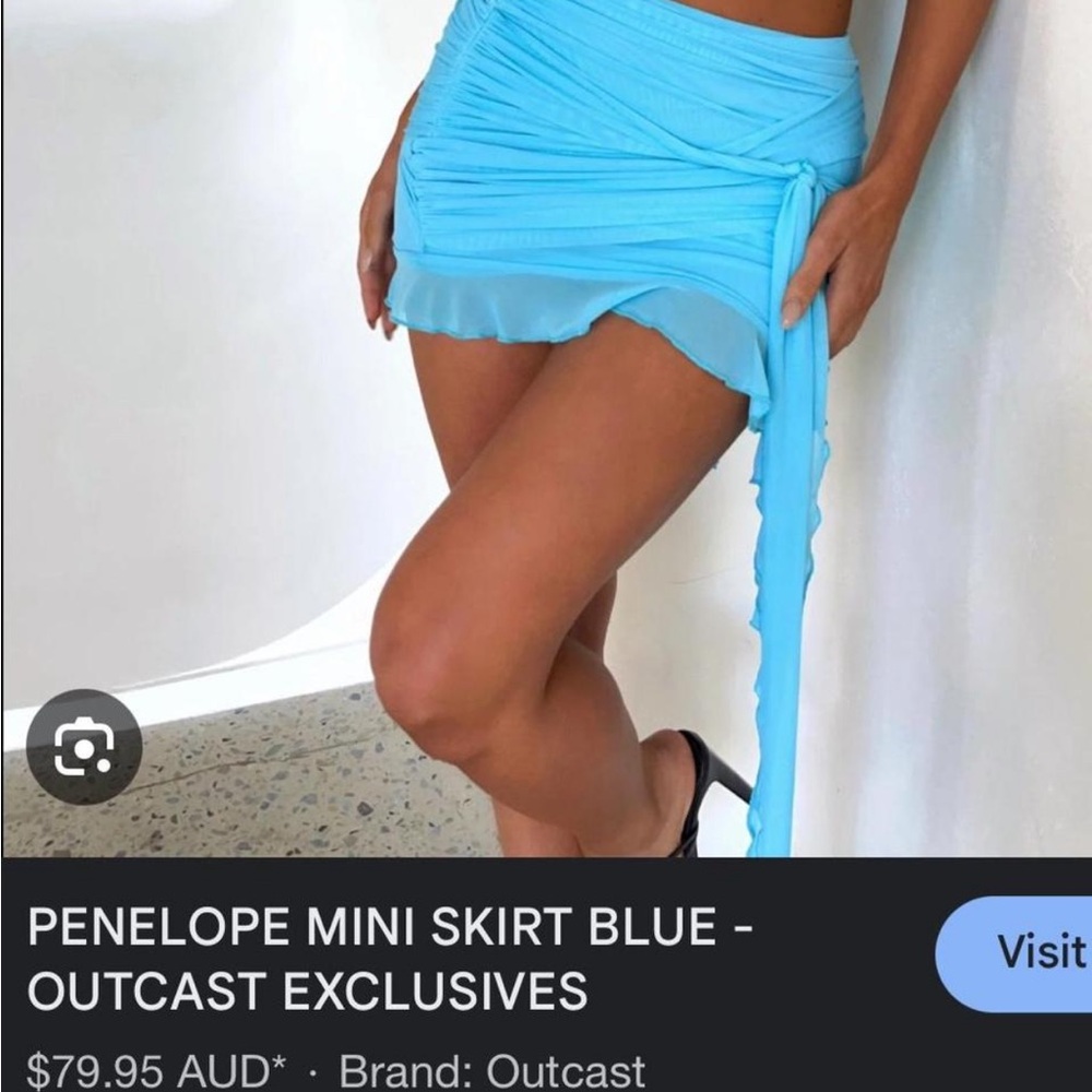 OUTCAST Penelope mini blue skirt